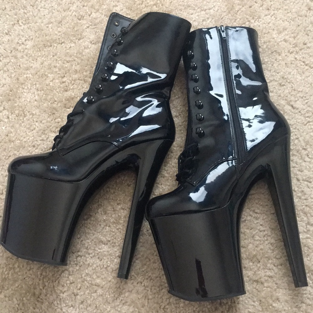 Pleaser size 9 extreme heel fetish boots
